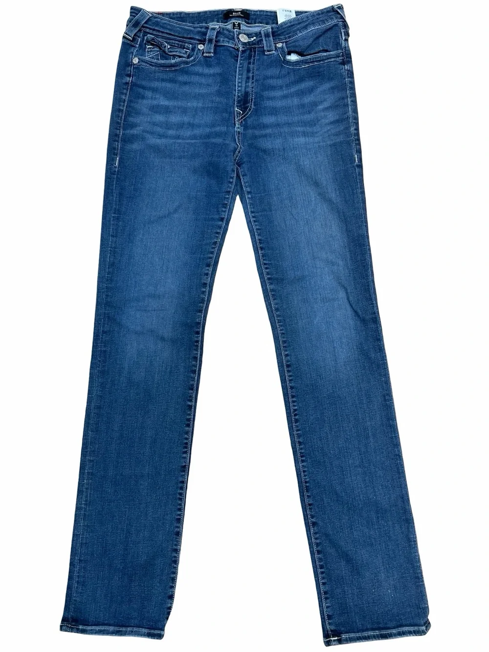 BILLIE True Religion World True Religion Men Straight Jeans in Medium Blue Wash